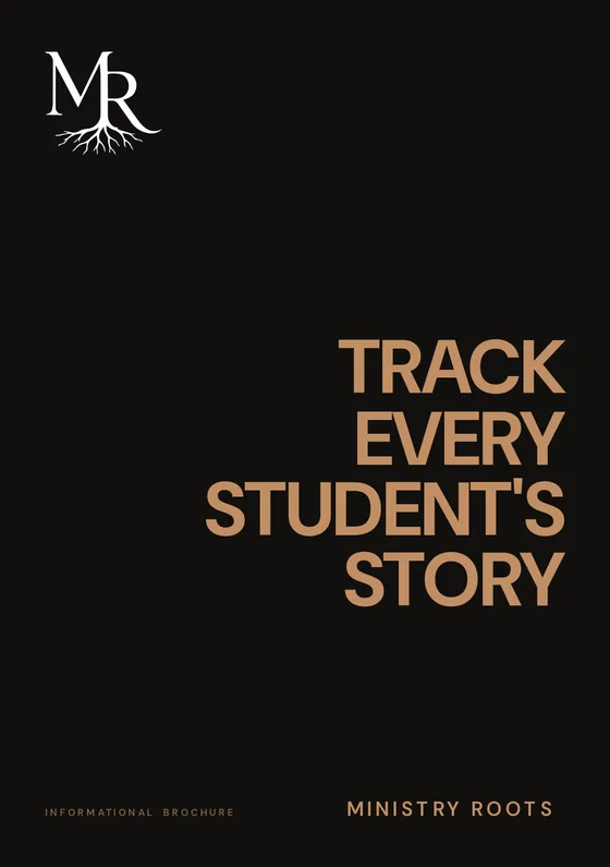 The Roots brochure cover: Track every student's story