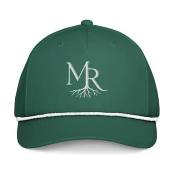 Green rope cap with the white MR roots mark